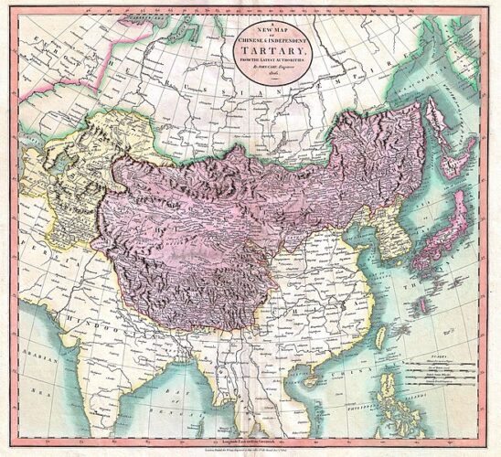 نقشه کری 1806 تارتاری یا آسیای مرکزی